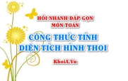 Tính diện tích hình thoi bằng công thức nào? Hỏi nhanh đáp gọn...